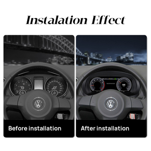 Tableau de bord numérique pour VW <span class=keywords><strong>Golf</strong></span> 6 MK6 2009-2014, cockpit d'instruments virtuel, <span class=keywords><strong>compteur</strong></span> numérique LCD, <span class=keywords><strong>compteur</strong></span> de vitesse numérique - Product Image 2