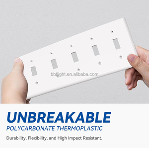 5-Gang Toggle <strong>Switch</strong> Wall Plates Unbreakable Stainless Faceplate <strong>Cover</strong> for Toggle Dimmer <strong>Light</strong> <strong>Switches</strong> UL Listed - Product Image 3
