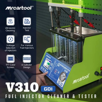 Nettoyeur et testeur d'injecteurs de carburant essence GDI V310, machine de nettoyage ultrasonique 6 cylindres, équipement de diagnostic automobile