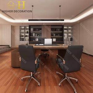 <span class=keywords><strong>Bureau</strong></span> d'ordinateur moderne Ensemble table et chaises en bois Mobilier de salle de réunion Design - Product Image 1