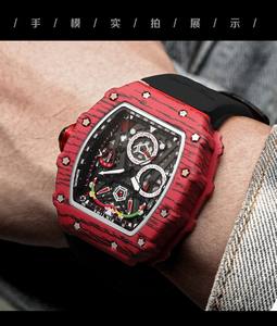 Reloj de cuarzo para hombre multifuncional <span class=keywords><strong>Miller</strong></span> luminoso calendario barril correa de silicona reloj de pulsera para hombre <span class=keywords><strong>Relojes</strong></span> de mano - Product Image 2