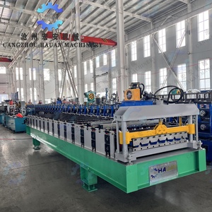High-end Color-coated Steel Corrugated Roof <b>Tile</b> Production Equipment Full-automatic Roll Forming Machine - Product Image 2