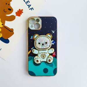 Coque de téléphone astronaute à paillettes brillantes pour Samsung S20 <span class=keywords><strong>FE</strong></span> <span class=keywords><strong>S21</strong></span> Plus S22 Ultra Note 20 S23 S24 housse de support de placage - Product Image 4