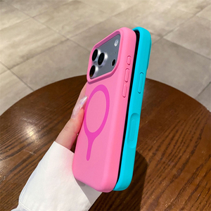มาการองเคสซิลิโคนเหลวสีสกินทัชป้องกันสิ่งสกปรกสำหรับ iPhone 17 PRO MAX 16ที่ชาร์จแบบไร้สายที่คลุมหน้าต่างแม่เหล็กขนาดใหญ่ - Product Image 5