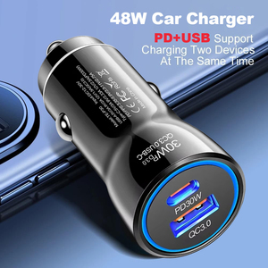 Ricarica rapida 2 porte USB tipo C veicolo 48W USB caricatore per auto per telefono 14 15 16 17 Pro Max Tablet - Product Image 4