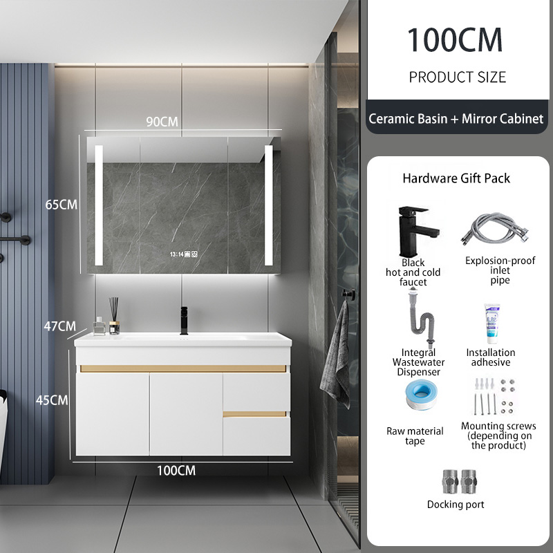 SKU-10-100cm dual suctionSmartMirrorCabinet