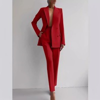 Setelan Jas Bisnis Terbaru untuk Wanita, Blazer Slim dan Celana untuk Wanita, Setelan Formal Wanita, Pakaian Kantor Wanita