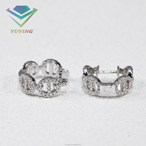 Pendientes de aro con forma de nariz de cerdo, chapados en oro, plata de ley 925, moissanita VVS, pasan el test de diamantes, certificado GRA. - Product Image 6