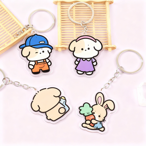 Custom <strong>Printed</strong> Acrylic Charms <strong>Key</strong> Chain Cartoon Anime Acrylic Keychain Pin Stand Transparent Epoxy Acrylic Keyring - Product Image 2