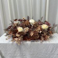 Arrangements floraux personnalisés pour l'automne, designs floraux bruns, décorations de fond de scène pour événements, décorations de mariage, arrangements floraux pour allées