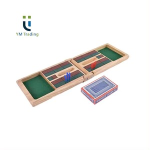 Yuming Xách Tay Gấp Bằng Gỗ <span class=keywords><strong>Cribbage</strong></span> Hội Đồng Quản Trị Trò Chơi Thiết Lập Deluxe Điểm Hội Đồng Quản Trị & Nhựa Pegs Bảng Loại Poker - Product Image 4