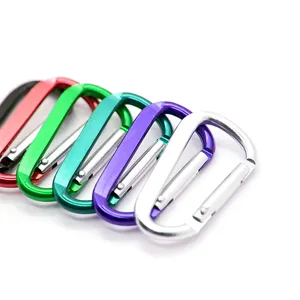 Mini mousqueton en aluminium personnalisé avec logo, mousqueton pivotant à verrouillage pour sac, <span class=keywords><strong>crochet</strong></span> d'escalade, clips de mousqueton - Product Image 2