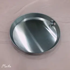 Large Aluminum Water Heater Drain Pan With Plastic Fittings For Holding Draining Extra Water For Metal Spinning Fabrication