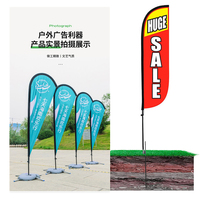 Drapeaux publicitaires en forme de larme de grande taille personnalisés à prix direct RONNINGSTAE, en polyester imperméable, en tissu d'aluminium, pour la plage