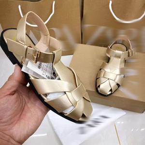 Nuovi Modelli Estivi di <span class=keywords><strong>Sandali</strong></span> da Donna Taglia Grande con Fibbia ad Anello, <span class=keywords><strong>Intrecciati</strong></span>, Tinta Unita, Semplici e Versatili per Uso Esterno - Product Image 5