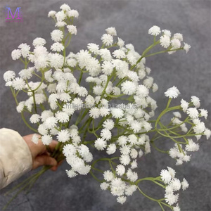 MILE Boule de fleurs de <span class=keywords><strong>gypsophile</strong></span> artificielle pour mariage, blanche, réaliste, faite à la main, toucher soie, pour centres de table - Product Image 1