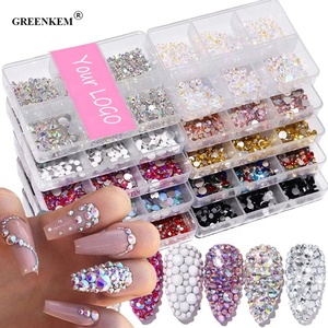 <span class=keywords><strong>Strass</strong></span> pour ongles de différentes couleurs, à fond plat, multi-tailles, pierres précieuses pour <span class=keywords><strong>nail</strong></span> <span class=keywords><strong>art</strong></span>, décoration 3D, cristaux pour ongles - Product Image 1