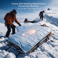 Couverture auto-chauffante active anti-hypothermie, qualité supérieure par rapport aux couvertures d'urgence en feuille d'aluminium courantes, pour le ski, le travail sur le terrain en hiver