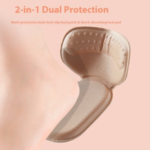 Semelles de confort sportif pour hommes et femmes Anti-chute Anti-usure Talon Petit changement Demi-Pad Sandales Été Gel de <span class=keywords><strong>Silicone</strong></span> absorbant la sueur - Product Image 4