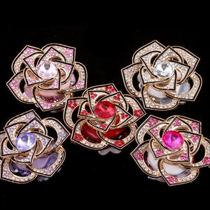 2025 Venta caliente Rosa giratoria completa hecha a mano Diy cuentas de aleación de lujo para accesorios de llavero de cuentas de agujero recto - Product Image 2