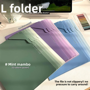 Cartella gradiente impermeabilizzante di alta qualità all'ingrosso documento trasparente A4 pp in plastica a forma di cartella inserto cartella di archiviazione - Product Image 6