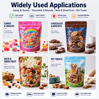 Sachet refermable écologique personnalisé pour bonbons, avec fermeture éclair, qualité alimentaire, pour bonbons gélifiés, snacks, chocolat, directement de l'usine