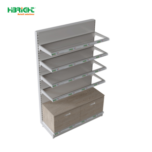 Étagère de supermarché robuste en métal Highbright avec rangement, 5 niveaux, <span class=keywords><strong>structure</strong></span> grille, autoportante, dimensions personnalisables - Product Image 3