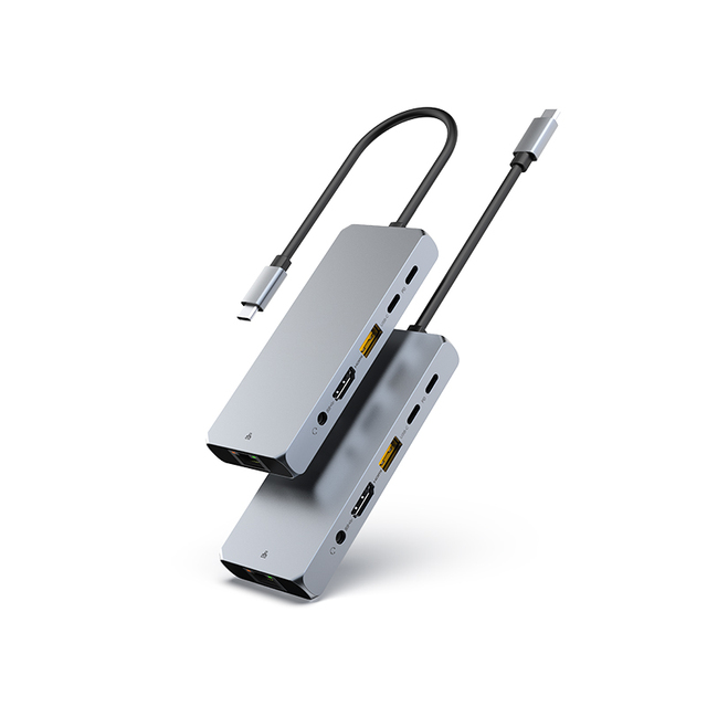 2023 High Technology USB3.2 Gen 2 10Gbps Type c Adapter Charger Multiport 6 in 1 Usb c Hub Converter With 4k Hdtv Av