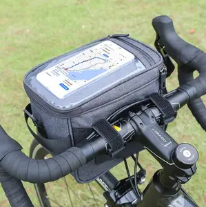 Bicycle Handlebar Front Waterproof Pannier Bike Bag with phone touch screen