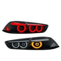 Feux arrière JC pour Mitsubishi Lancer EVO X Berline 2008-2022, ensemble de feux arrière JDM avec animation de démarrage, côtés conducteur/passager, fumés