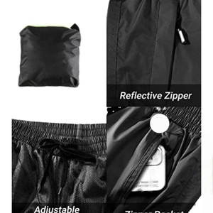 Chaqueta Impermeable Reflectante Verde Oliva OEM de Poliéster, de Una Sola Capa, 2 Piezas, para Trabajadores y Motociclistas - Product Image 6