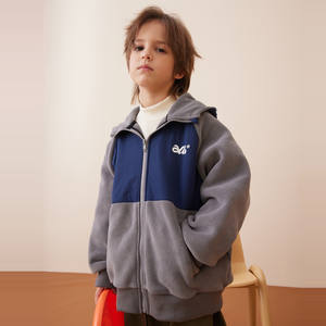 Nouvelle Veste Polaire à Capuche pour Garçons, Hiver Automne, Blouson Chaud <span class=keywords><strong>Zippé</strong></span> pour Enfants, Manteau d'Hiver Brodé Lettres pour Grands Garçons - Product Image 5