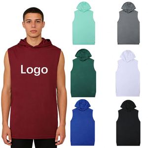 Chaleco con Capucha para Hombre, Tejido Transpirable, Impresión por Transferencia de Calor Personalizada, Diseño Personalizable, Sudadera sin Mangas - Product Image 1