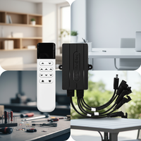 Canapé électrique avec télécommande, tige télescopique à 4 directions, sans fil, 2.4G RF, système de maison intelligente compatible Alexa/Google Home