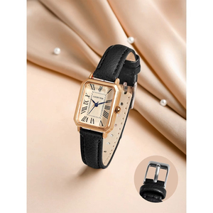 Montres pour femmes de luxe vintage à mouvement à quartz carré en alliage, avec cadran à aiguilles et chiffres romains, prix d'usine - Product Image 5