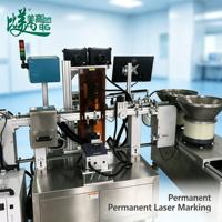 Machine de gravure laser UV sans pilote à haute vitesse et en continu, contrôle de la qualité du processus complet, dispositif de traçabilité des bouchons de bouteilles tout au long de la vie de l'outil