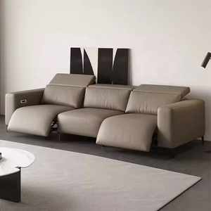 Console électrique de salon <span class=keywords><strong>causeuse</strong></span> en cuir véritable chaise berçante <span class=keywords><strong>inclinable</strong></span> canapé <span class=keywords><strong>inclinable</strong></span> sectionnel <span class=keywords><strong>inclinable</strong></span> - Product Image 1