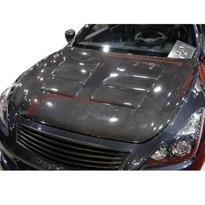 Carbon Fiber Hood For I-nfiniti 2008-2015 G-Coupe Version G37/Q60 Bonnet Bodykit Engine Cover With Air Vent