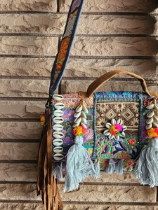 Indian Handmade Customized Ethnic Banjara Cotton Clutch Bag with Button Closure-Lightweight Foldable for Women - Product Image 3