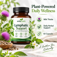 Capsules de drainage lymphatique à base de plantes 7-en-1 à marque privée avec échinacée et bardane pour un soutien détox quotidien