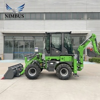 Chargeuse-pelleteuse multifonctionnelle NIMBUS à quatre roues motrices, godet multi-usages 6-en-1, faible consommation d'énergie