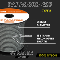 Paracord en gros personnalisé 4mm 3mm 2mm Corde en nylon polyester Cordon de parachute 30m 50m 100m Paracord tactique de survie