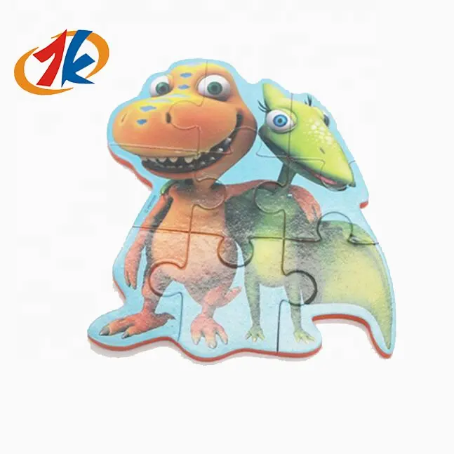 2022 latest education children's baby toys plastic dinosaur shape Jigsaw puzzle toys game set promotion gift