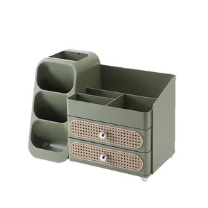Vintage Cosmetic Storage Box With <b>Drawers</b> And Partitions For <b>Makeup</b> Organizers Desktop Use - Product Image 2