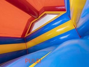 Lussuoso Castello Gonfiabile a Montagne Russe Rosso per Esterni, in PVC da 0,55 mm, Certificato EN14960, Attrazione Sicura per Oltre 3 Passeggeri - Product Image 6