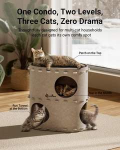 Premium Modern 100% Recyclable Non-toxic Eco-friendly Cat House Acoustic Polyester Felt Removable Custom Color Print Logo - Product Image 2