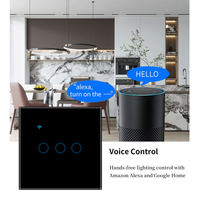 Interruptor Inteligente Wifi con Garantía de 3 Años para la UE y el Reino Unido, Compatible con la Aplicación Smart Life, Google Home/Alexa, Panel Táctil de Vidrio Templado Fácil de Usar