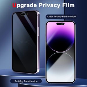 Para <span class=keywords><strong>iPhone</strong></span> Anti Privacy Glass Screen Protector para <span class=keywords><strong>iPhone</strong></span> 16 15 14 <span class=keywords><strong>13</strong></span> <span class=keywords><strong>Pro</strong></span> Max Privacy Phone Protector de pantalla de vidrio templado - Product Image 2