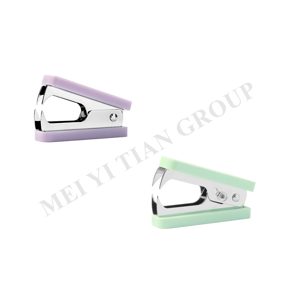 Милая мятно-зеленая фиолетовая Скоба для удаления, прозрачный акриловый корпус, стальные челюсти, съемник скоб, аксессуары для удаления скоб, для дома, офиса, школы