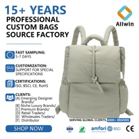 Mochila Acolchada Ligera, Ecológica, de Diseño Personalizado de Fábrica, Resistente al Agua, de Nailon Ligero, Cómoda y Elegante